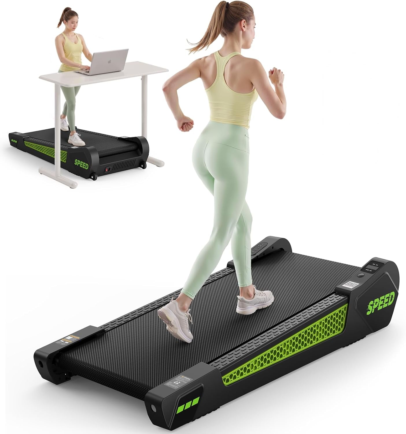 Walking Pad Treadmill for Home & Office β 2.5HP Ultra-Quiet Folding Treadmills with 5% Incline, 300 Lb Capacity, APP Control, Honeycomb Shock Absorption, Portable Small Treadmill for Small Spaces