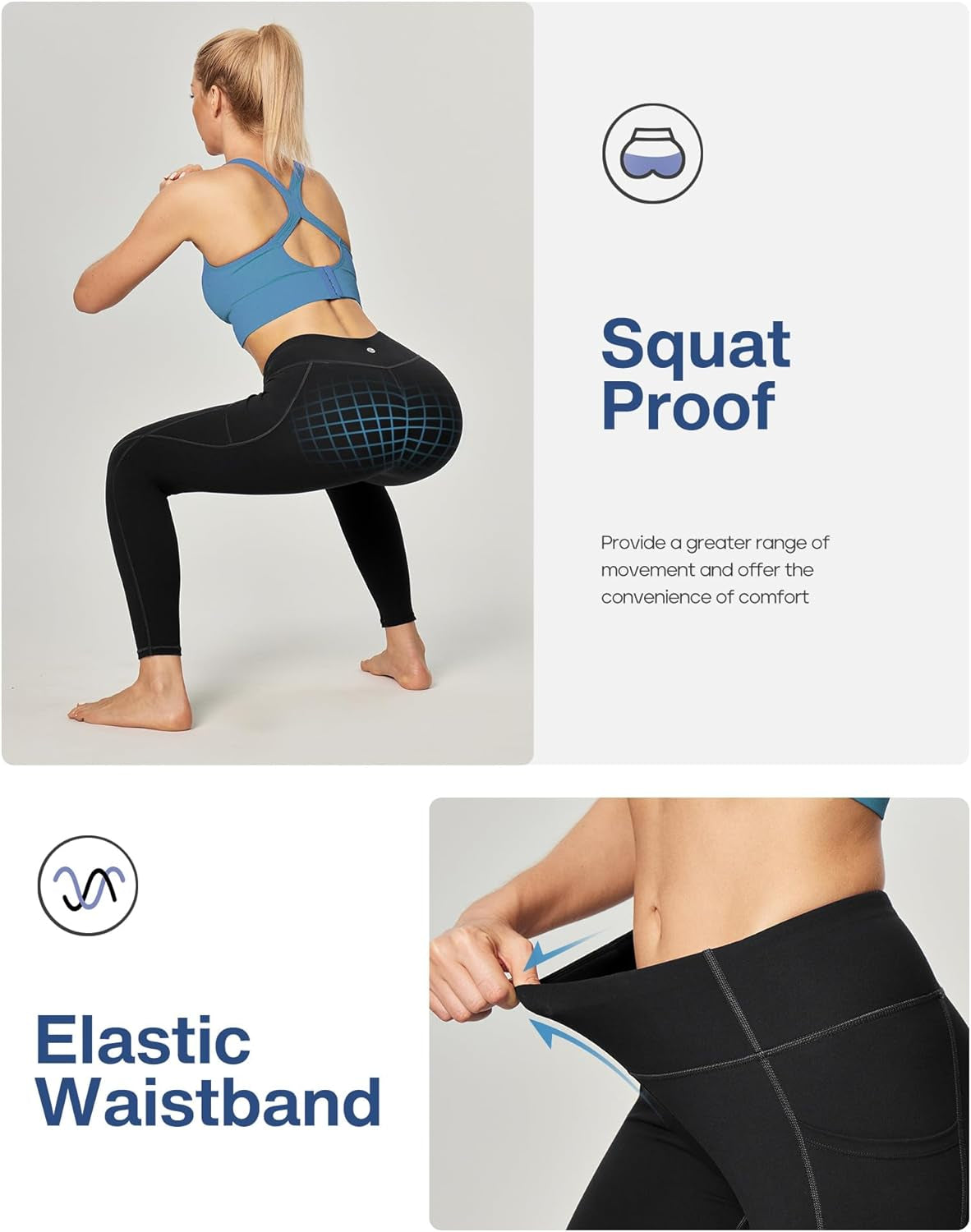 High Waisted Leggings with Pockets for Women – Yoga Pants for Workout, Running, and Training