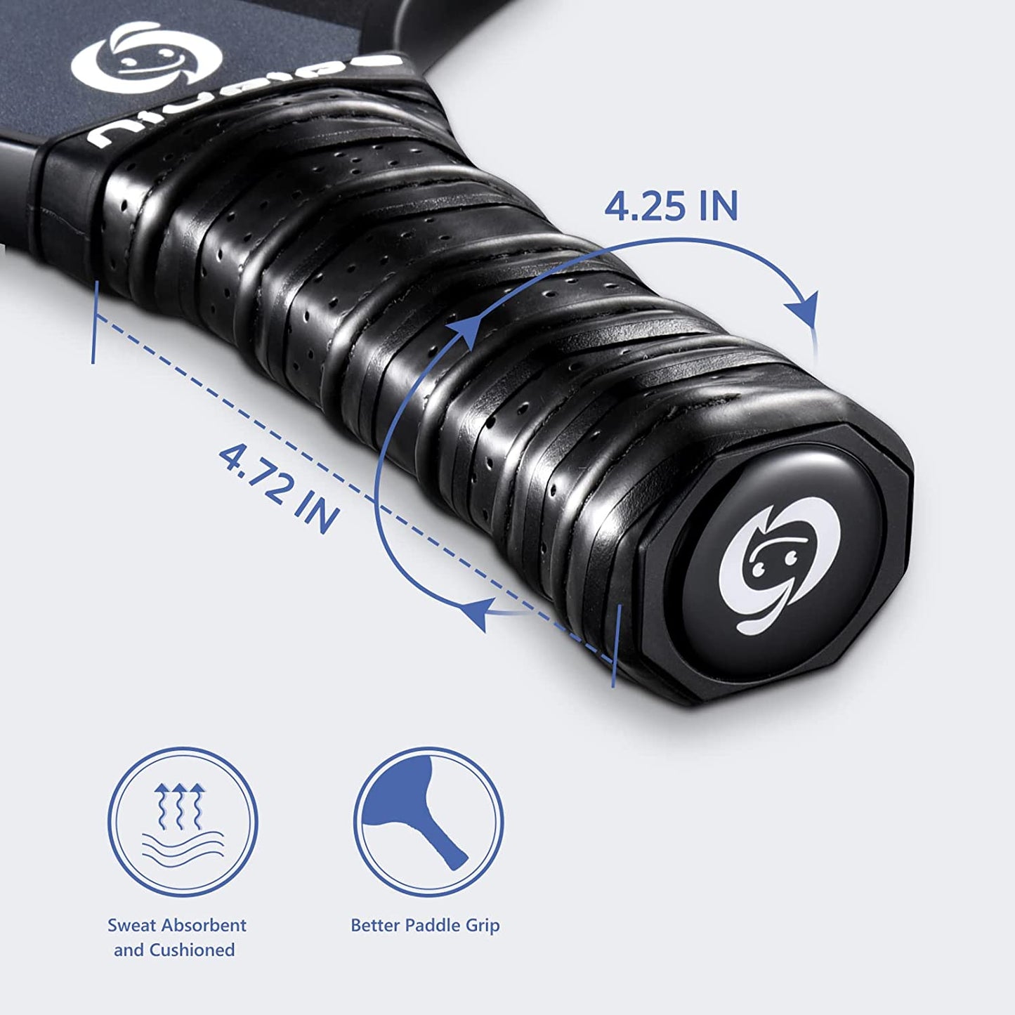 Pickleball Paddles Set of 2/4, USAPA Approved Lightweight Pickleball Rackets, Durable Fiberglass Surface with Polypropylene Honeycomb Core, Cushion Grip and Carry Bag