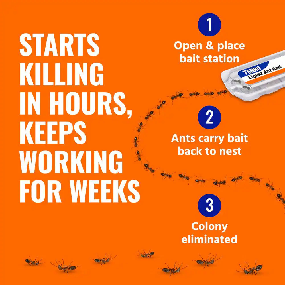 Indoor Ant Killer Liquid Bait Stations – Fast-Acting Ant Control Traps, 6 Count