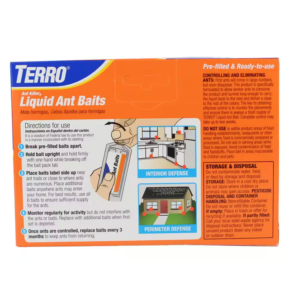 Indoor Ant Killer Liquid Bait Stations – Fast-Acting Ant Control Traps, 6 Count